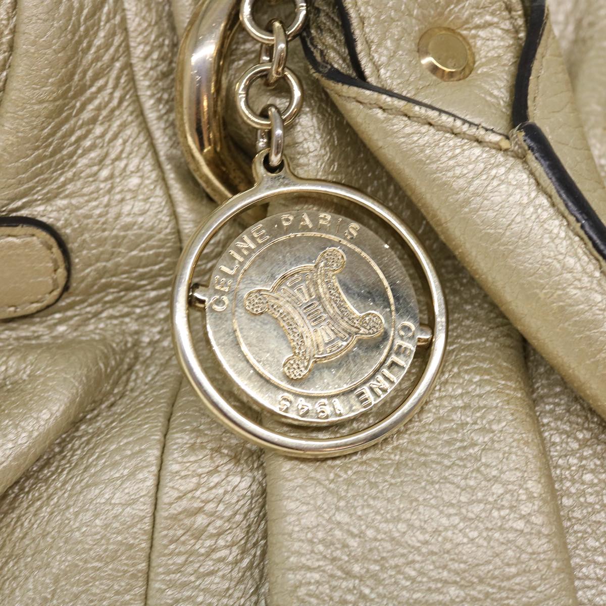 Celine Hand Bag Leather 2way Silver WC-AT0069  39622