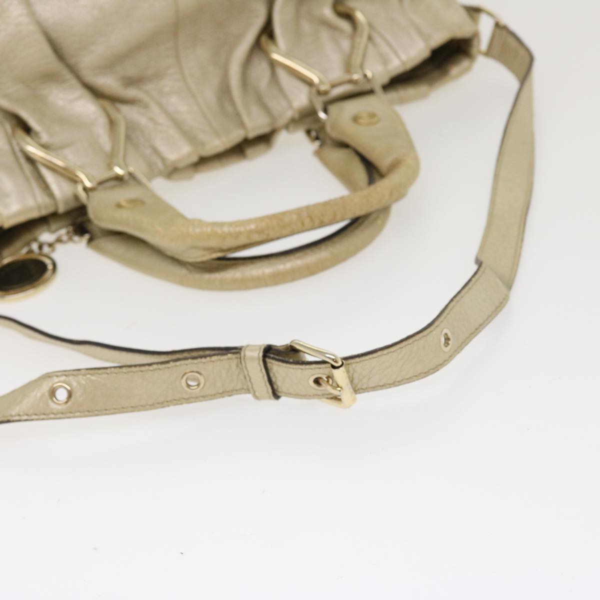 Celine Hand Bag Leather 2way Silver WC-AT0069  39622