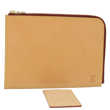 LOUIS VUITTON Nomad Leather Pochette Jules Clutch Bag Beige LV 39642A