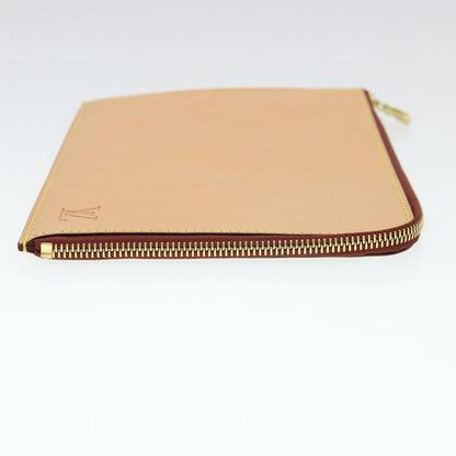 LOUIS VUITTON Nomad Leather Pochette Jules Clutch Bag Beige LV 39642A