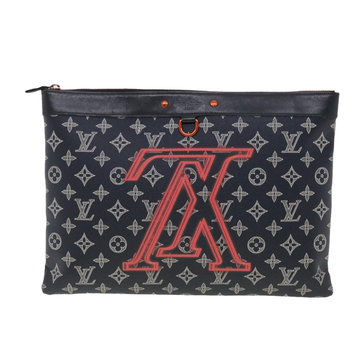 LOUIS VUITTON Monogram Ink Pochette Apollo Clutch Bag Navy M62905 LV 39644A