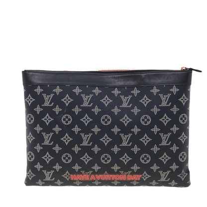LOUIS VUITTON Monogram Ink Pochette Apollo Clutch Bag Navy M62905 LV 39644A