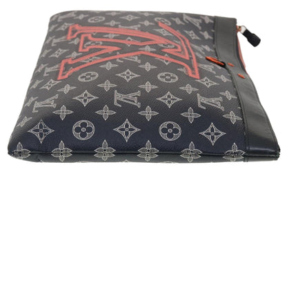 LOUIS VUITTON Monogram Ink Pochette Apollo Clutch Bag Navy M62905 LV 39644A