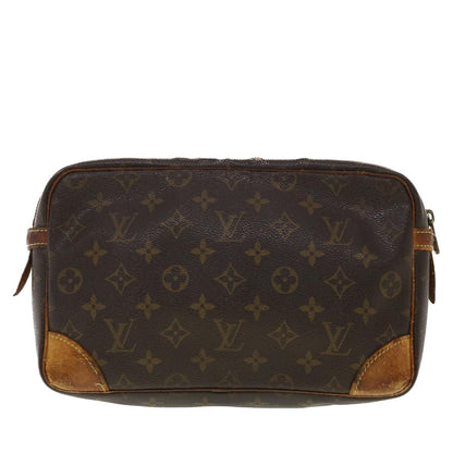 LOUIS VUITTON Monogram Compiegne 28 Clutch Bag M51845 LV 39659