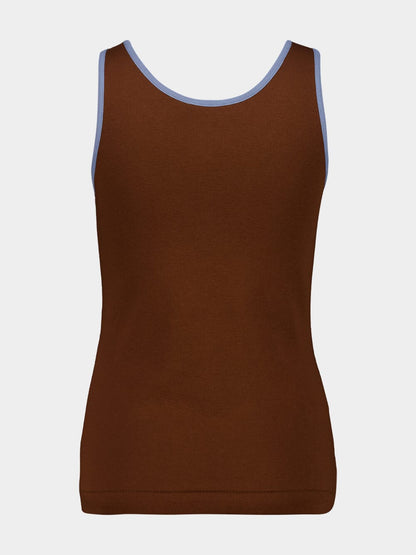 Tobacco Brown Cotton Tank Top