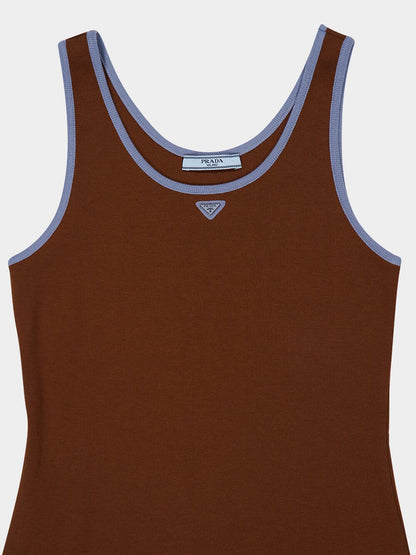 Tobacco Brown Cotton Tank Top
