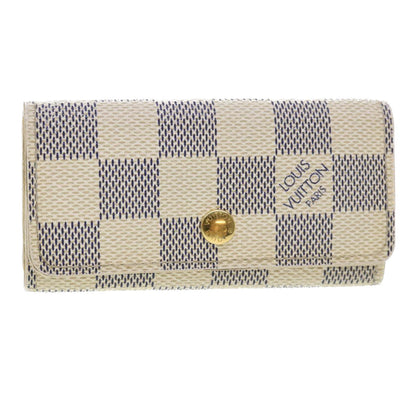 LOUIS VUITTON Damier Azur Multi Cles 4 Key Case N60020 LV 39675