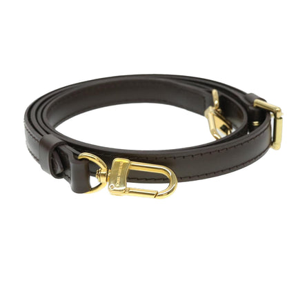 LOUIS VUITTON For Damier Shoulder Strap 47.2"" Dark Brown LV 39677