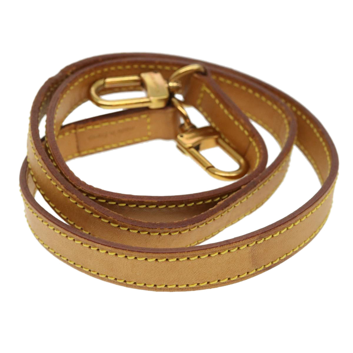 LOUIS VUITTON Shoulder Strap Leather 35.4"" Beige LV 39721