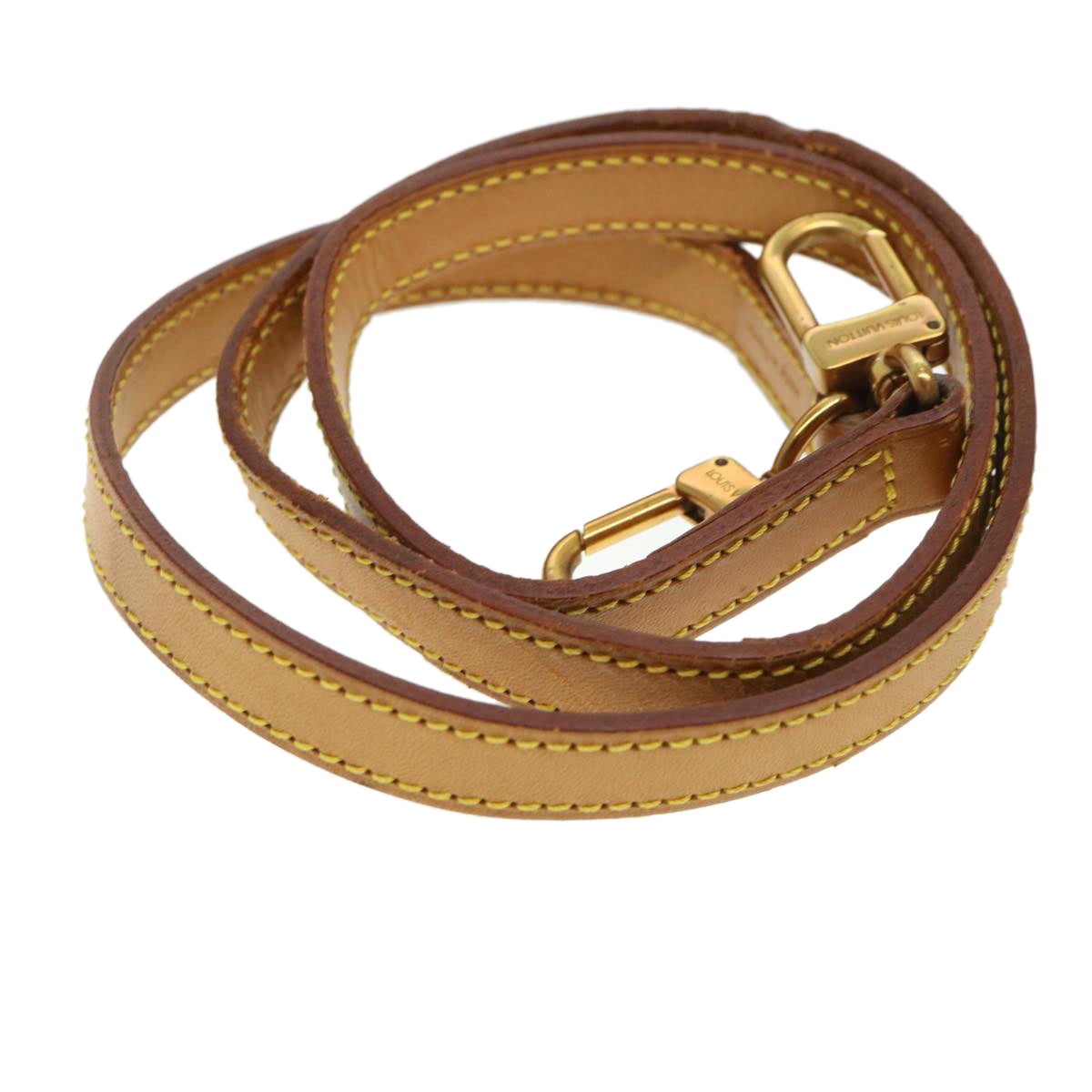 LOUIS VUITTON Shoulder Strap Leather 35.4"" Beige LV 39721