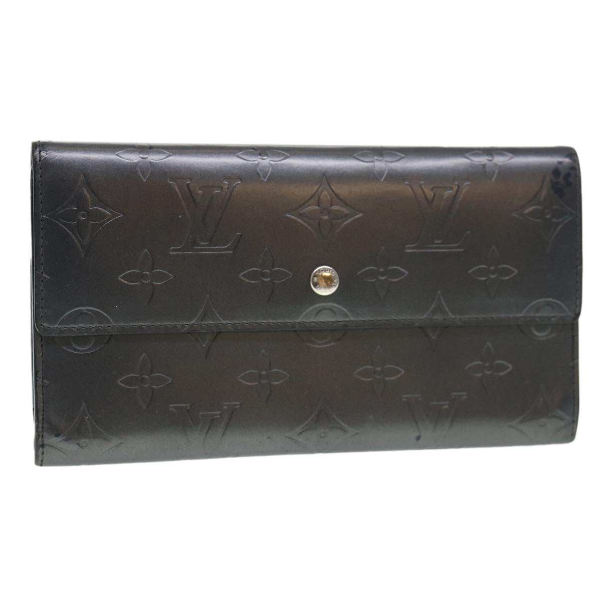 LOUIS VUITTON Mat Porte Tresor International Long Wallet Gray M65145 39735