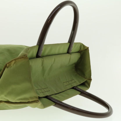 Prada Hand Bag Nylon Khaki  39752