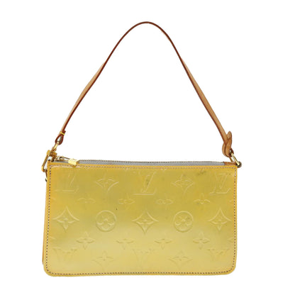LOUIS VUITTON Vernis Lexington Accessory Pouch Lime Yellow M91058 LV 39807