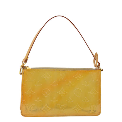 LOUIS VUITTON Vernis Lexington Accessory Pouch Lime Yellow M91058 LV 39814