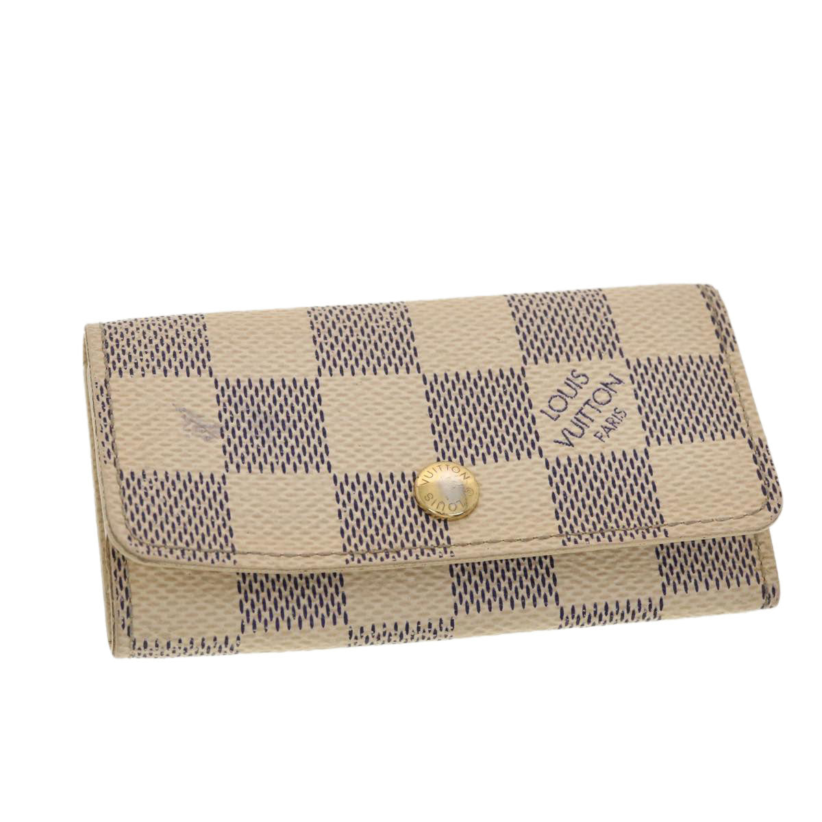 LOUIS VUITTON Damier Azur Multicles 4 Key Case N60020 LV 39897