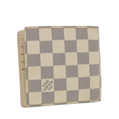 LOUIS VUITTON Damier Azur Porte Feuille Marco Bifold Wallet N60018 LV 39919