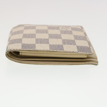 LOUIS VUITTON Damier Azur Porte Feuille Marco Bifold Wallet N60018 LV 39919