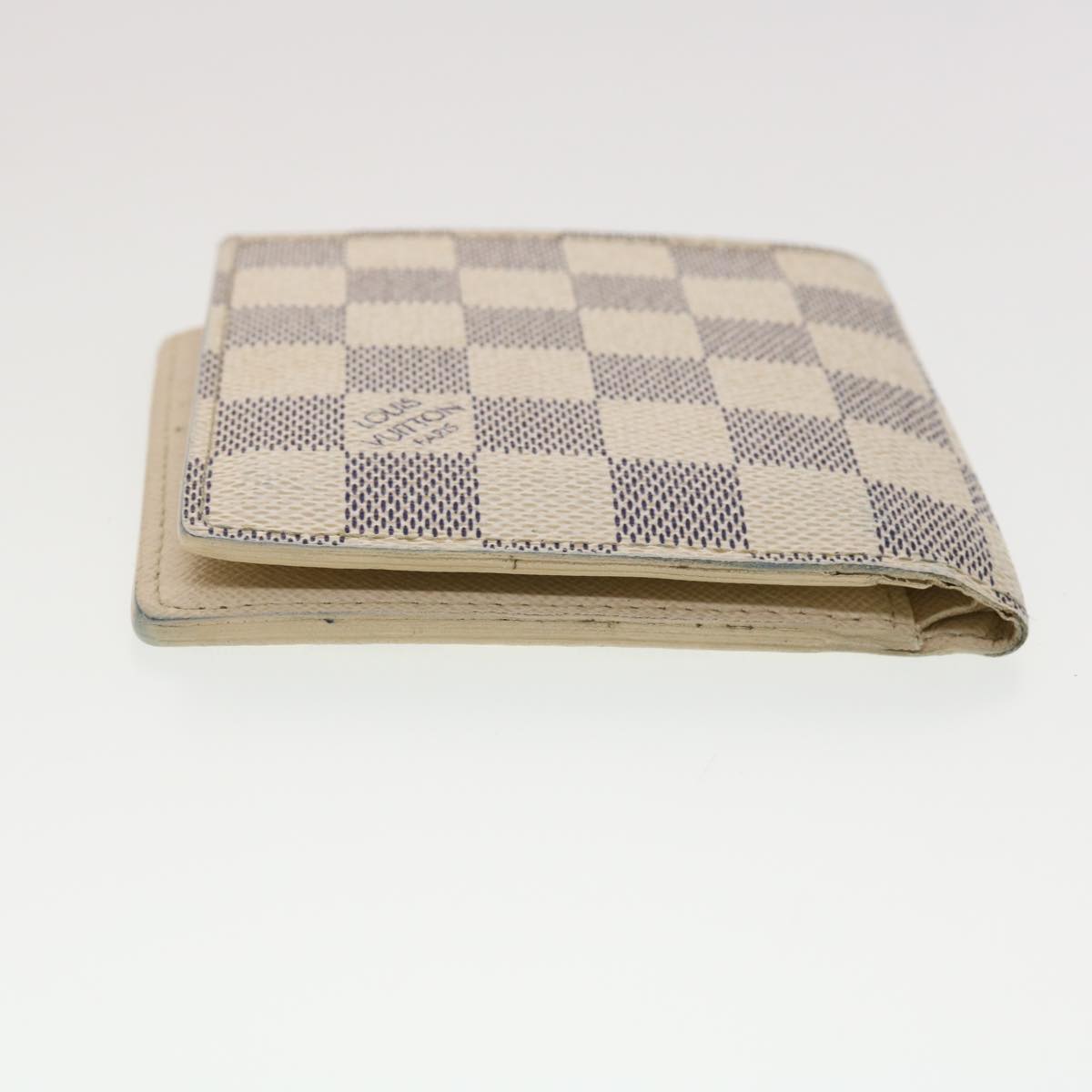 LOUIS VUITTON Damier Azur Porte Feuille Marco Bifold Wallet N60018 LV 39919