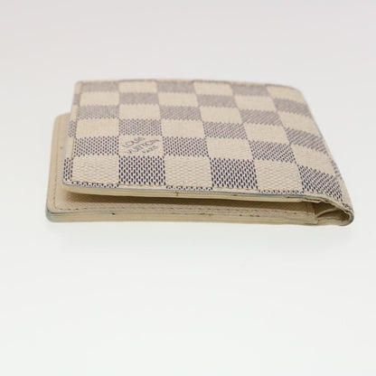 LOUIS VUITTON Damier Azur Porte Feuille Marco Bifold Wallet N60018 LV 39919
