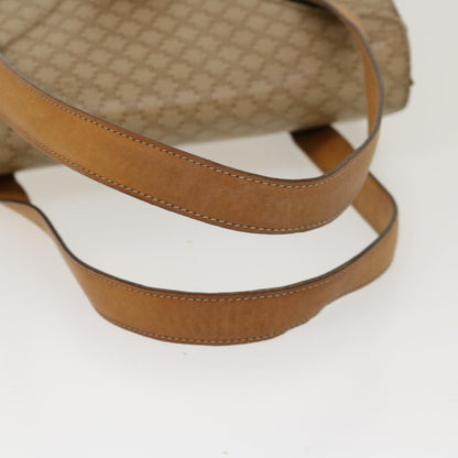 Celine Macadam Canvas Shoulder Bag PVC Leather Brown Beige  39943