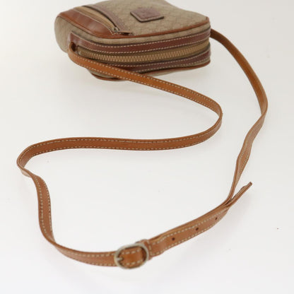 Celine Macadam Canvas Shoulder Bag PVC Leather Beige  39944