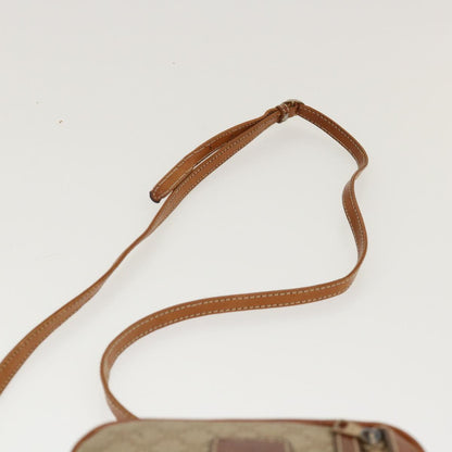 Celine Macadam Canvas Shoulder Bag PVC Leather Beige  39944
