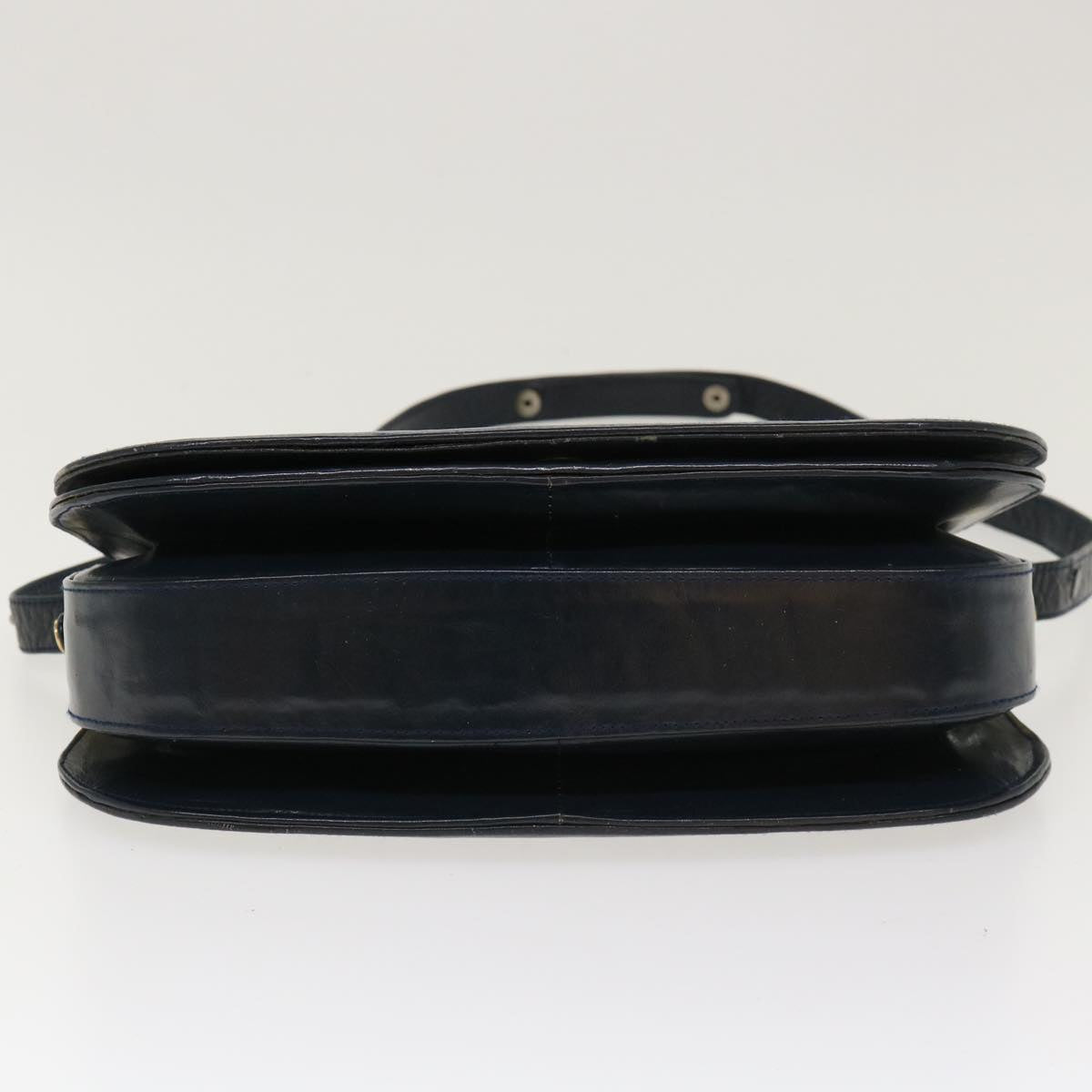 Celine C Macadam Canvas Horse Carriage Shoulder Bag Navy  39948