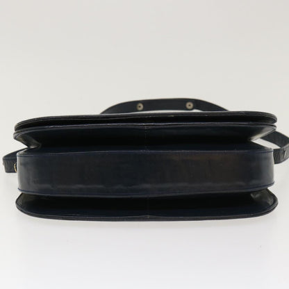 Celine C Macadam Canvas Horse Carriage Shoulder Bag Navy  39948