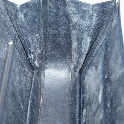 Celine C Macadam Canvas Horse Carriage Shoulder Bag Navy  39948