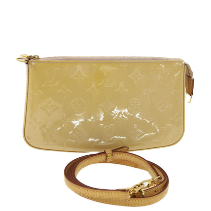 LOUIS VUITTON Monogram Vernis Pochette Accessoires Pouch Beige M90072 LV 39973