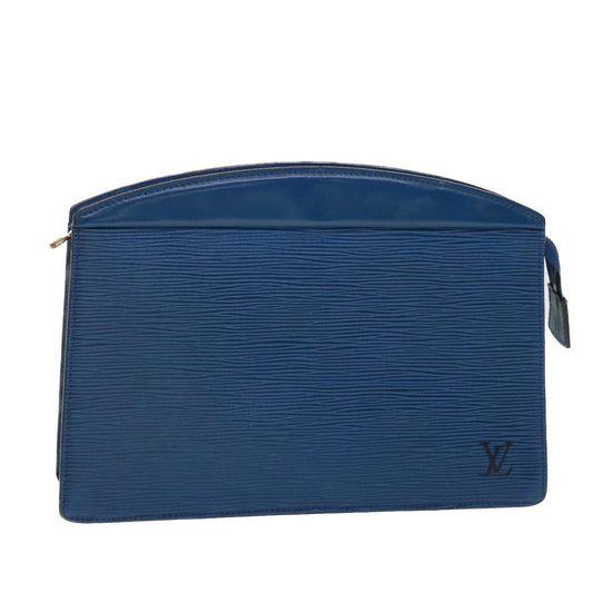 LOUIS VUITTON Epi Trousse Crete Clutch Bag Blue M48405 LV 39974
