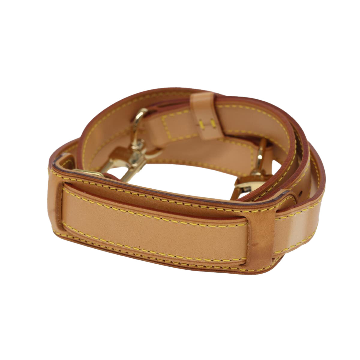 LOUIS VUITTON Shoulder Strap Leather 35.4""-42.5"" Beige LV 39998