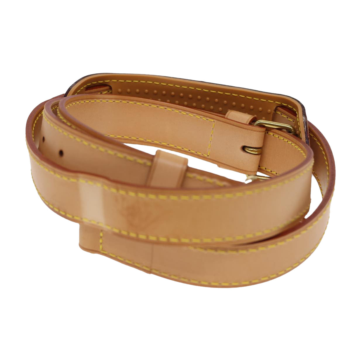 LOUIS VUITTON Shoulder Strap Leather 35.4""-42.5"" Beige LV 39998