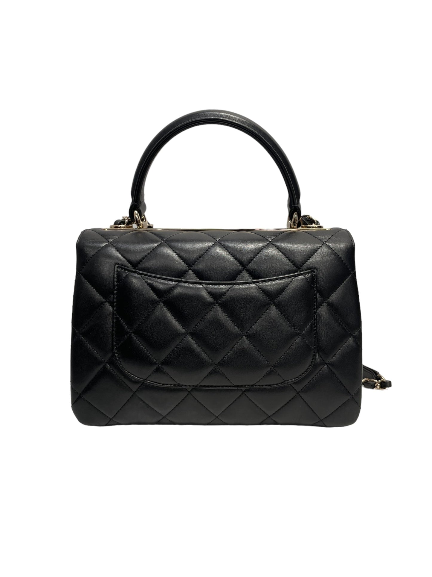 Chanel Hand Bag OS Lambskin BLK FLAP Bag CC