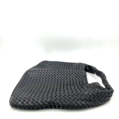 Bottega Veneta Intrecciato Hobo Bag Medium Black Lambskin leather 45cm