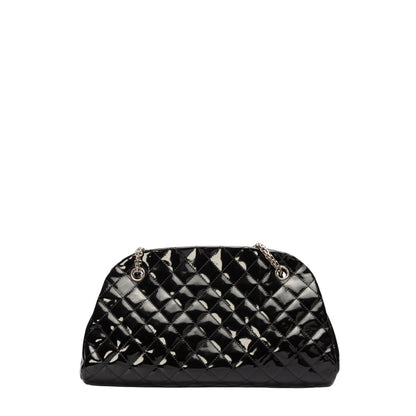 Chanel Black Quilted Patent Leather Small Just Mademoiselle Bowler Bag