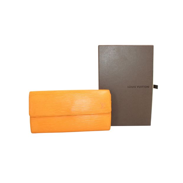 LOUIS VUITTON Orange Epi Wallet