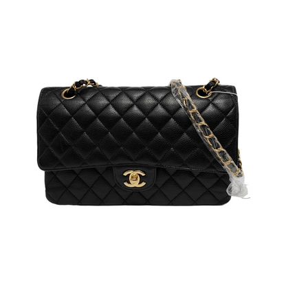 Chanel Classic Flap Medium Black Caviar Leather Gold-tone Hardware