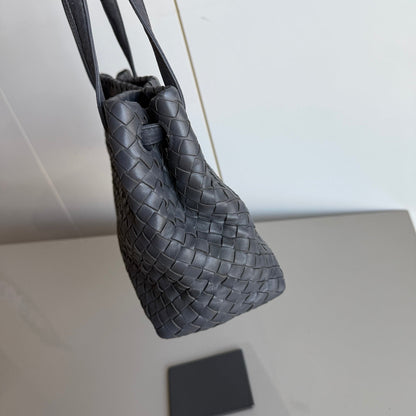 Bottega Veneta Garda Bag Small Grey Intrecciato Leather 25cm
