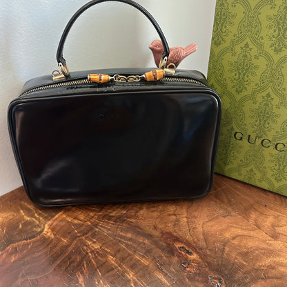 The Junco Crossbody/Clutch - Larger Orvis bags Gucci Bamboo Cosmetic Bag in Black Leather (Vertical)