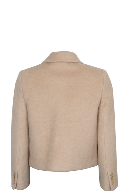 CELINE Patch Pocket Camel Hair Jacket Beige