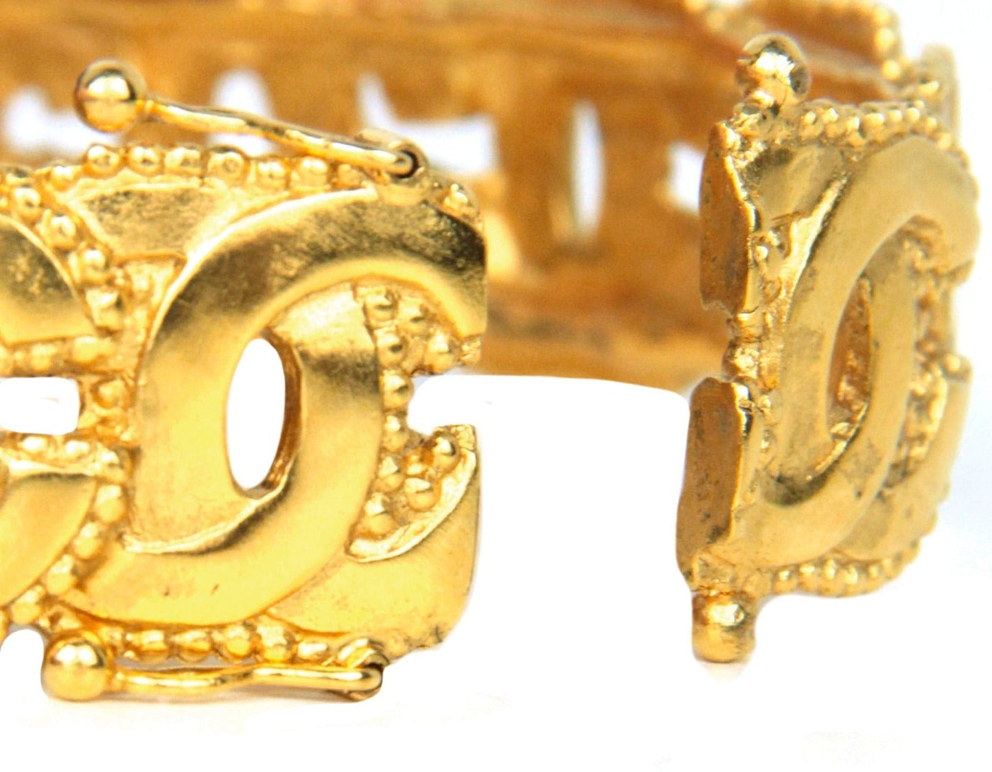 Chanel '90s Gold Vintage Multi CC Cut-Out Bangle Bracelet
