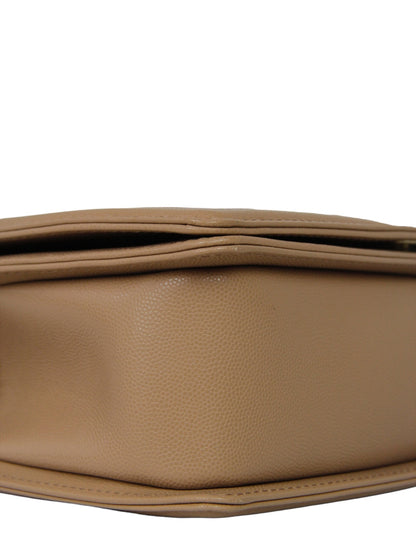 Chanel 2023 NWT Dark Beige Caviar Medium Top Handle Boy