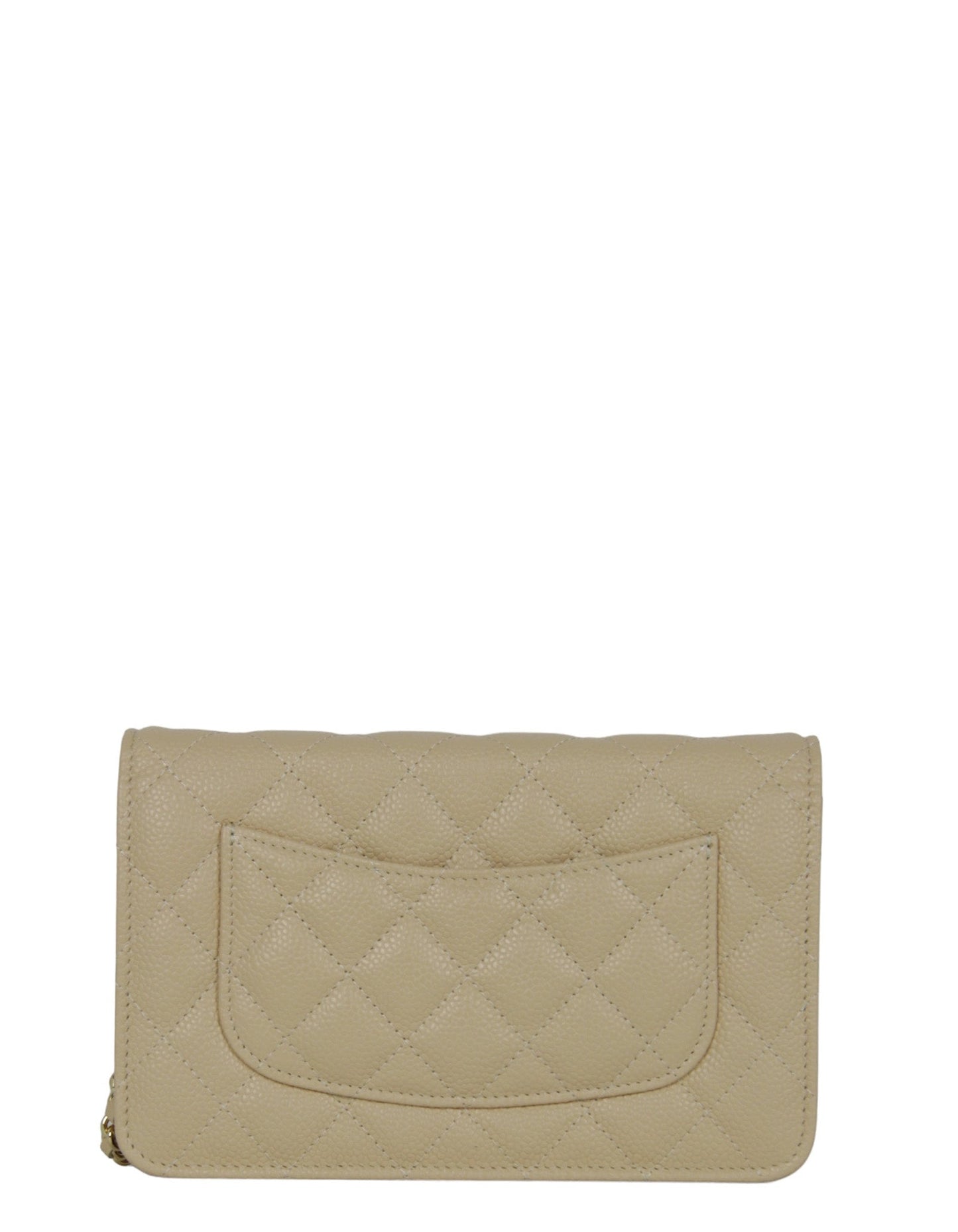Chanel NWT Beige Caviar Leather WOC Bag