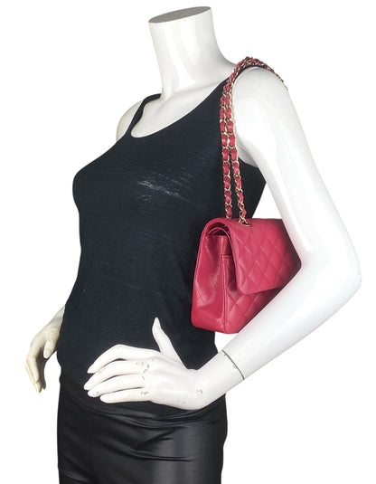 Chanel Red Caviar Medium Double Flap Bag