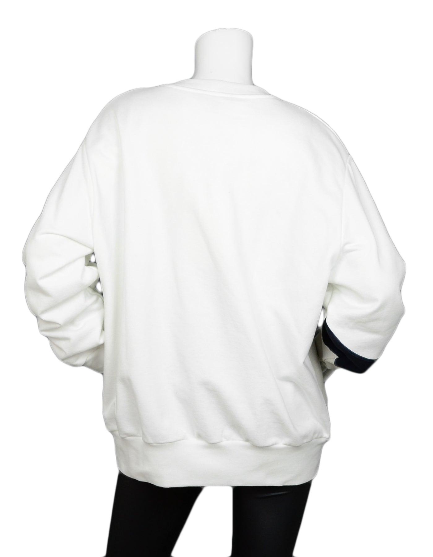 Chanel 2018 Black and White CC Colorblock Crewneck Sweater sz FR 50