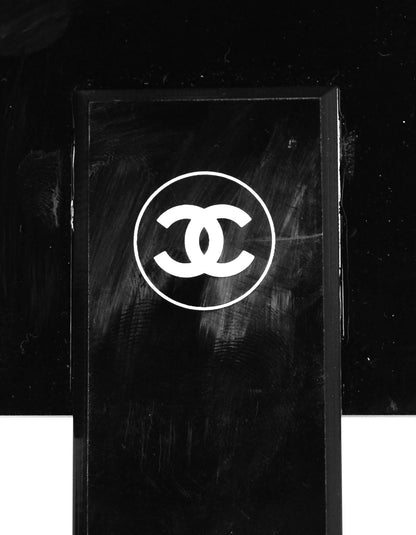 Chanel Black CC Hand Mirror