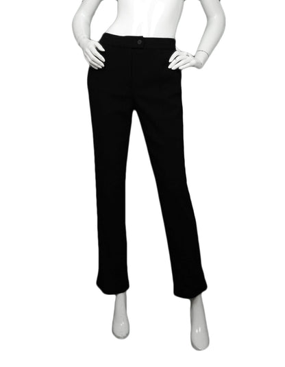 Chanel Black Wool Pants w/ Pockets sz 36