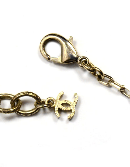 Chanel Goldtone "I Love Coco" Faux Pearl and Enamel Necklace