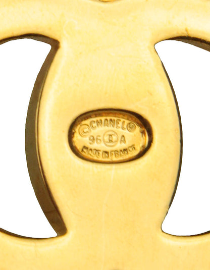 Chanel '90s Vintage Goldtone CC Twistlock 22" Necklace